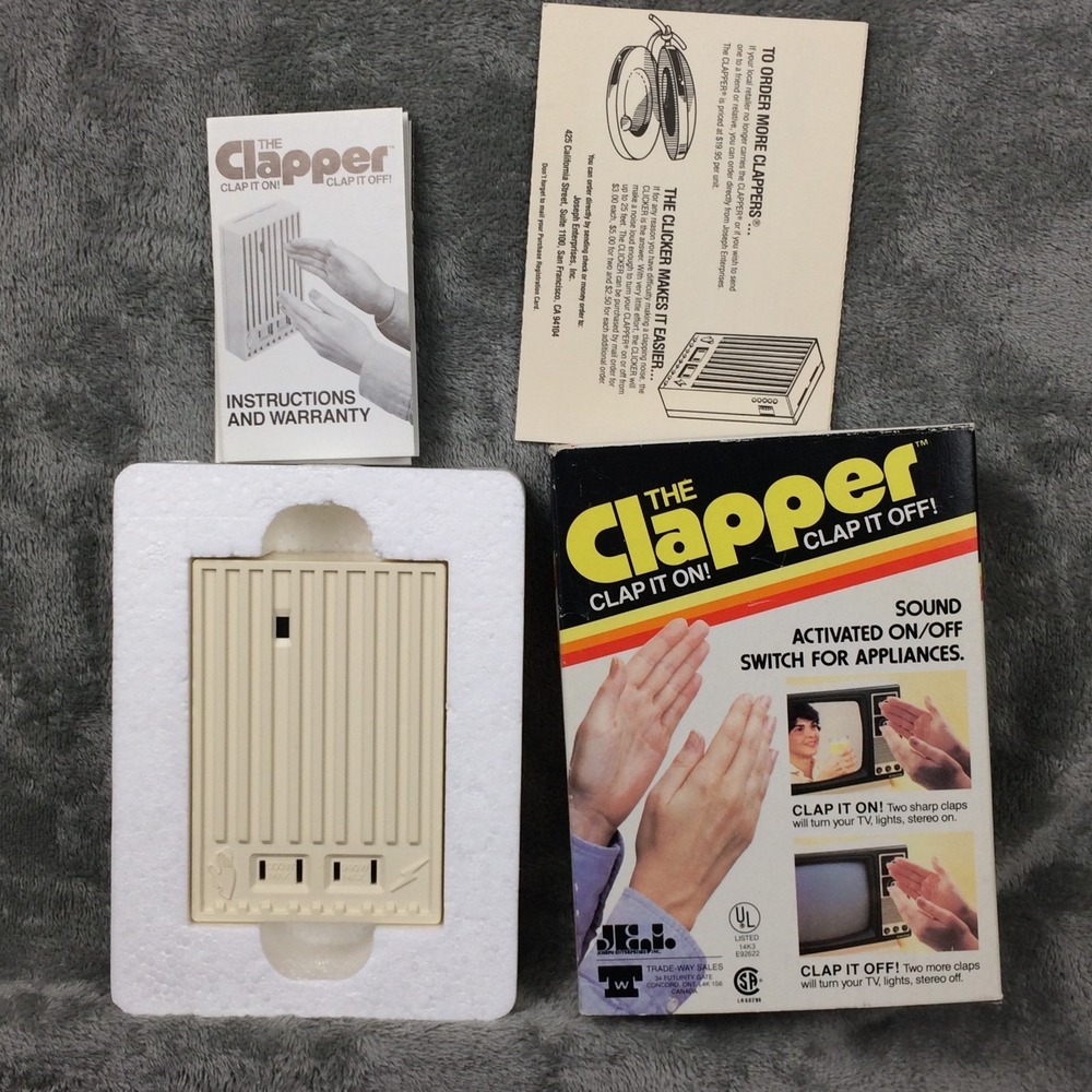 The Clapper Vintage 1984 Original Box + Papers Clap‎ On Clap Off
